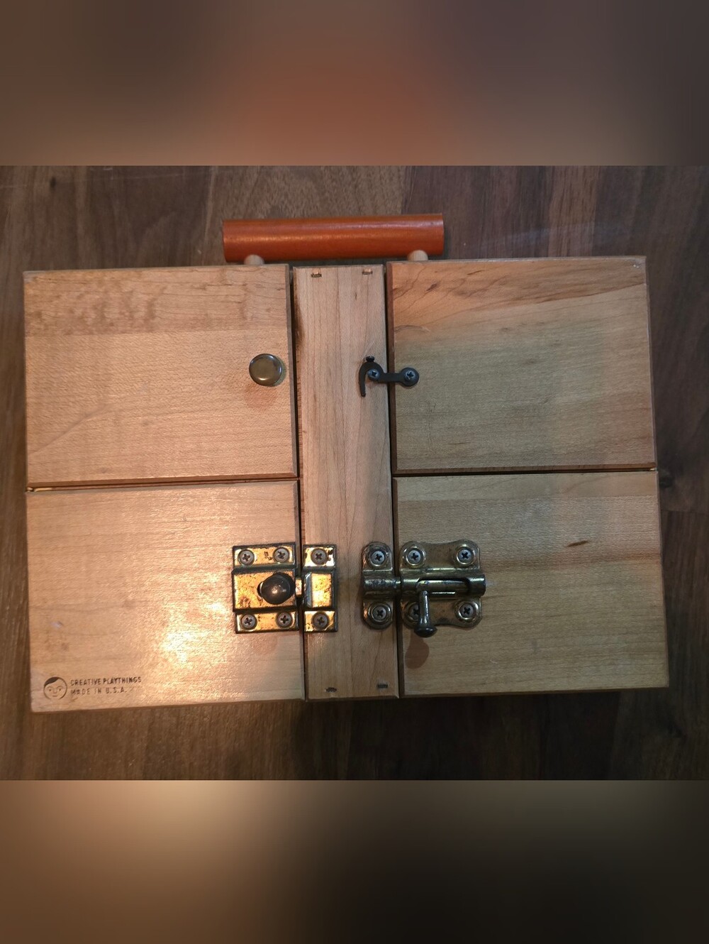 Vintage Creative Playthings Lock Box With Brass Hardware